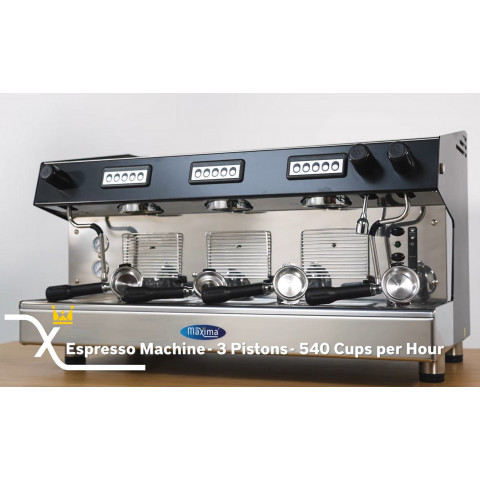 Espressor profesional MAXIMA - cu 3 grupuri - 540 cesti/ora