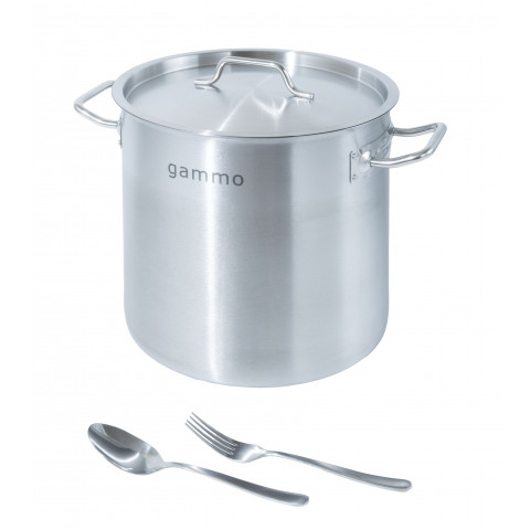 Oala inox GAMMO cu capac 17 litri 28x28cm
