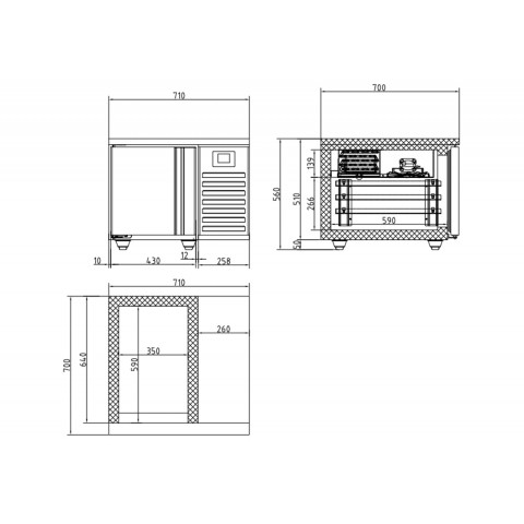 Congelator șoc termic GAMMO 3x GN1/1