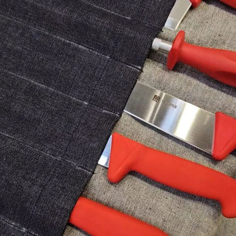 Husă rulabilă pentru cuțite TRE SPADE - din denim