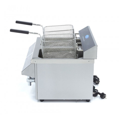 MAXIMA Friteuza inductie cu robinet scurgere, 2x8 litri DEMO