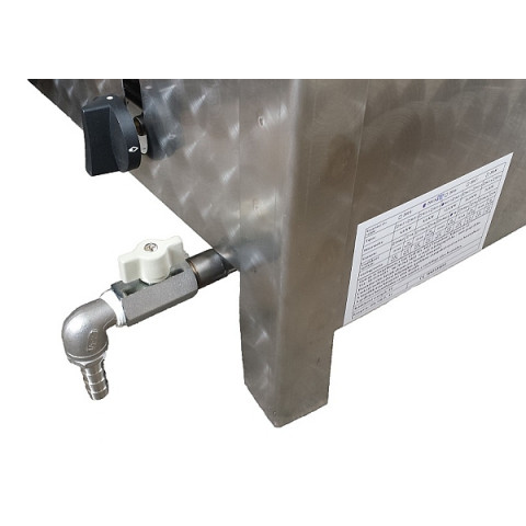 Friteuză lango?i ?i gogo?i cu tavă inox ?i robinet - 1 arzător pe gaz