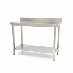 MAXIMA masa de lucru din inox cu rebord 1400x700