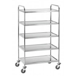 GAMMO carucior inox cu 5 polite