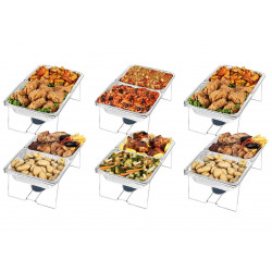 Chafing dish de unică folosin?ă GAMMO 2x GN 1/2 - 6 seturi