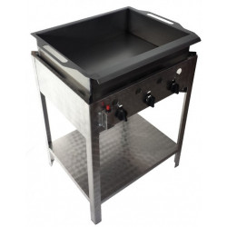 Friteuză lango?i ?i gogo?i cu tavă inox ?i robinet - 3 arzătoare pe gaz