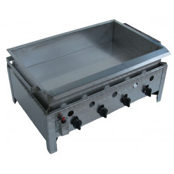 Friteuză lango?i ?i gogo?i cu tavă inox ?i robinet - 4 arzătoare pe gaz