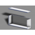Dulap de perete din inox GAMMO - cu usi glisante - 1200x400x670mm