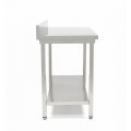 Masă de lucru din inox cu rebord GAMMO 1800x600