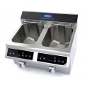 MAXIMA Friteuza inductie cu robinet scurgere, 2x8 litri DEMO