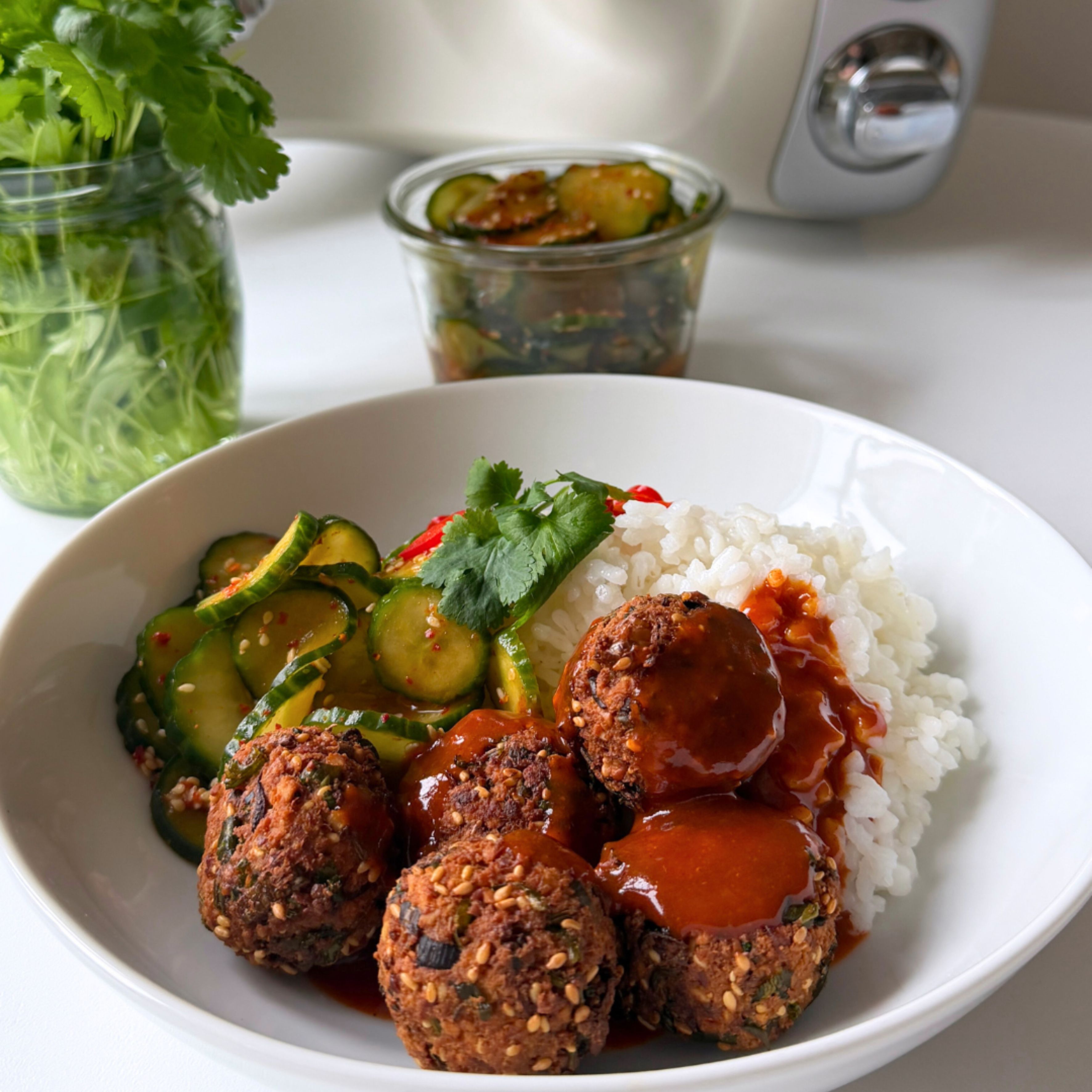 Rețetă de falafel coreean – falafel crocant cu sos gochujang